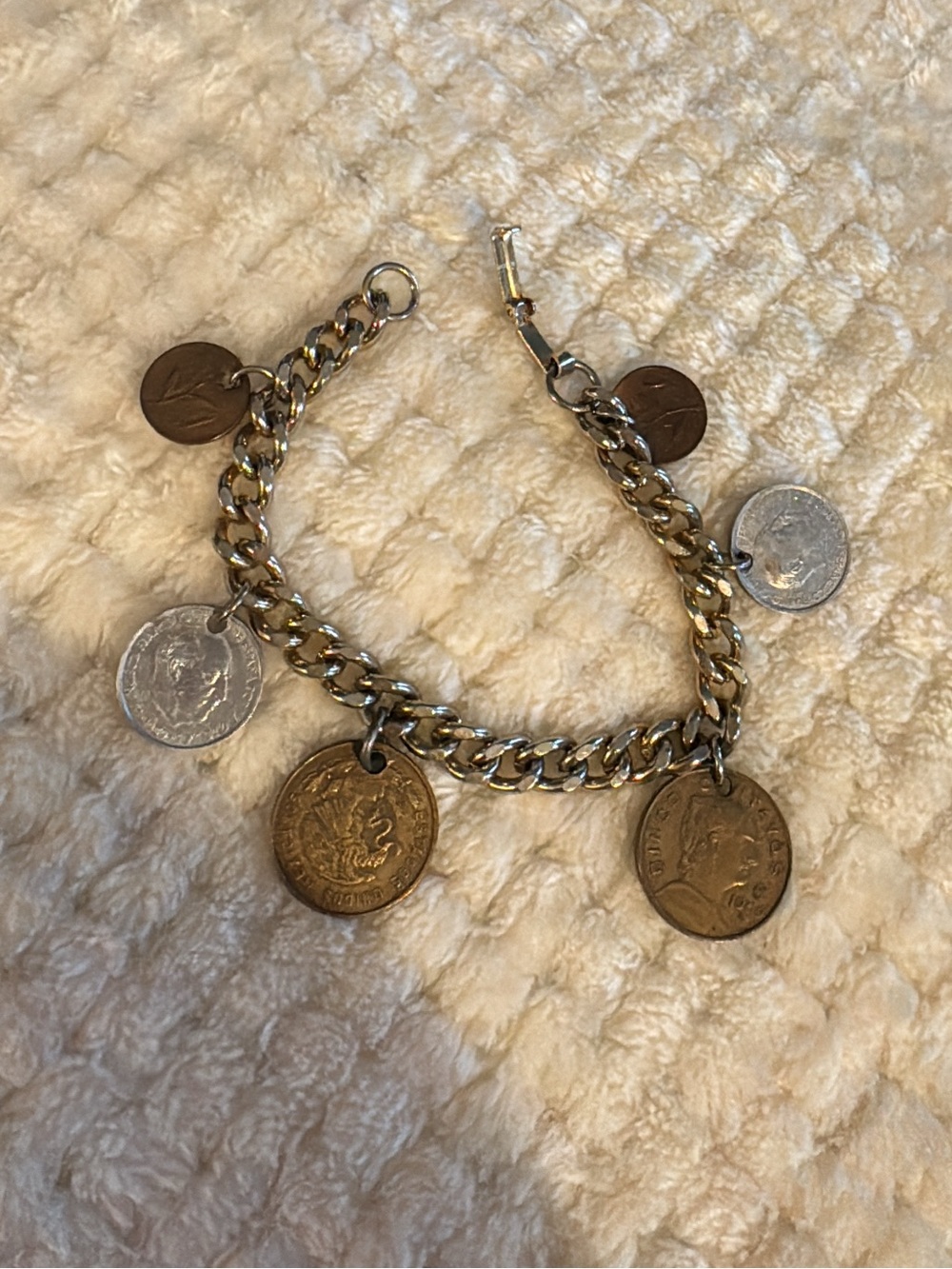 Foreign coin bracelet